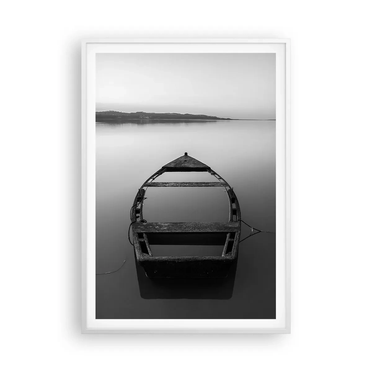 Plakat i hvid ramme - Længsel og melankoli - 70x100 cm