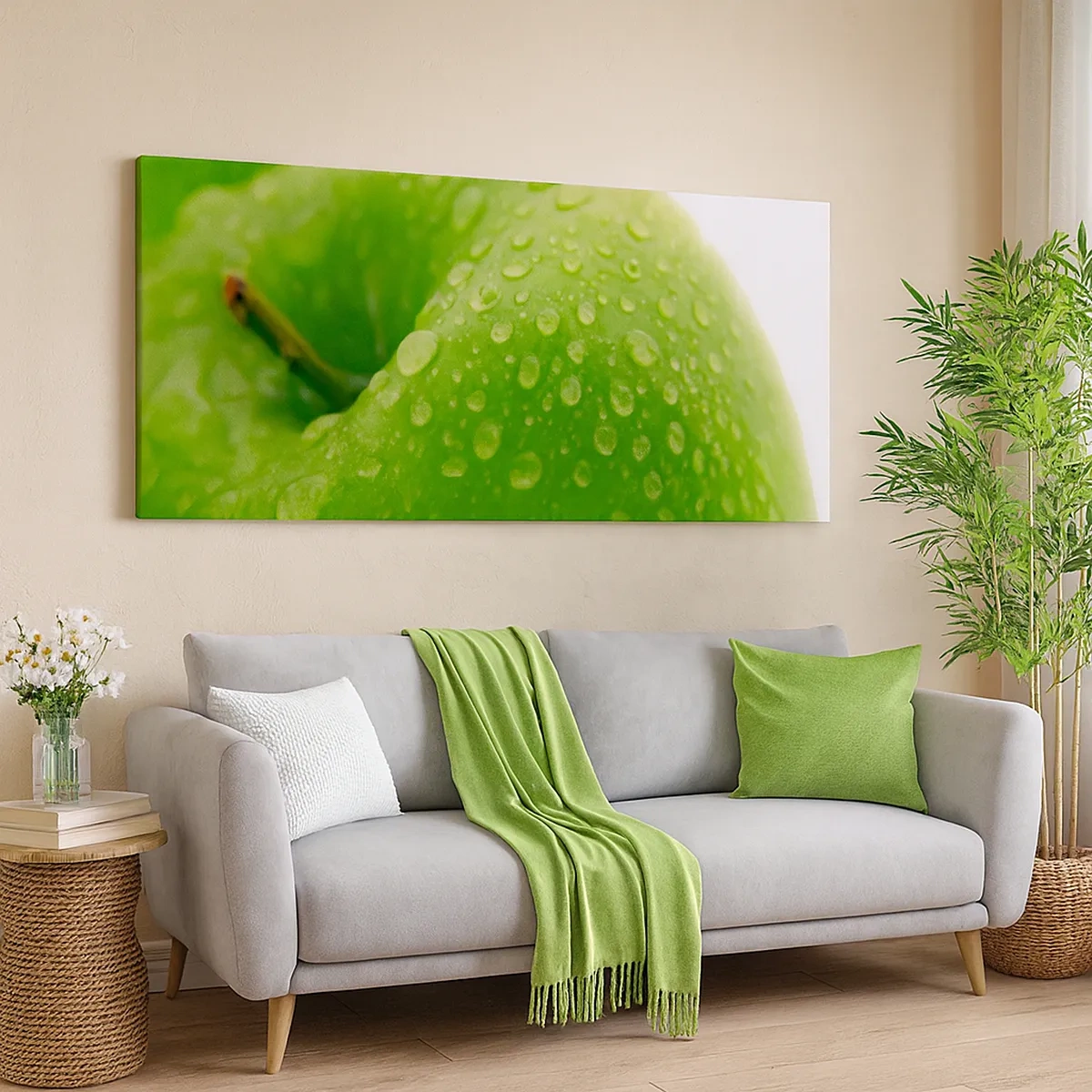 Lærredstryk - Billede på lærred - Grøn kølig friskhed - 30x30 cm