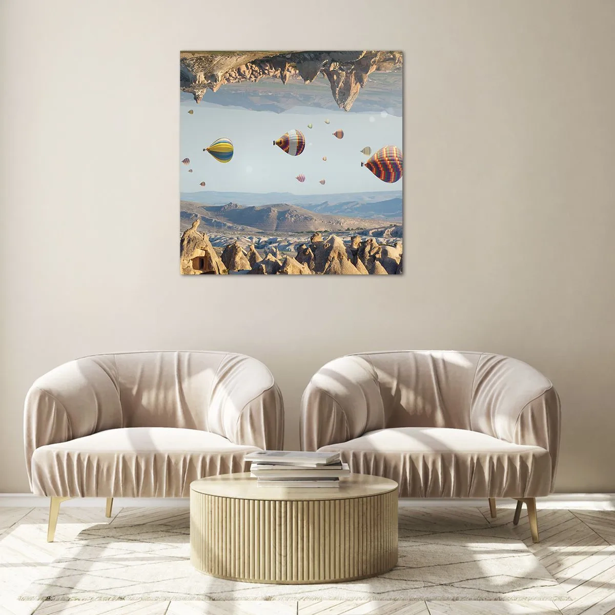 Billede på glas - Alt er muligt her - 40x40 cm