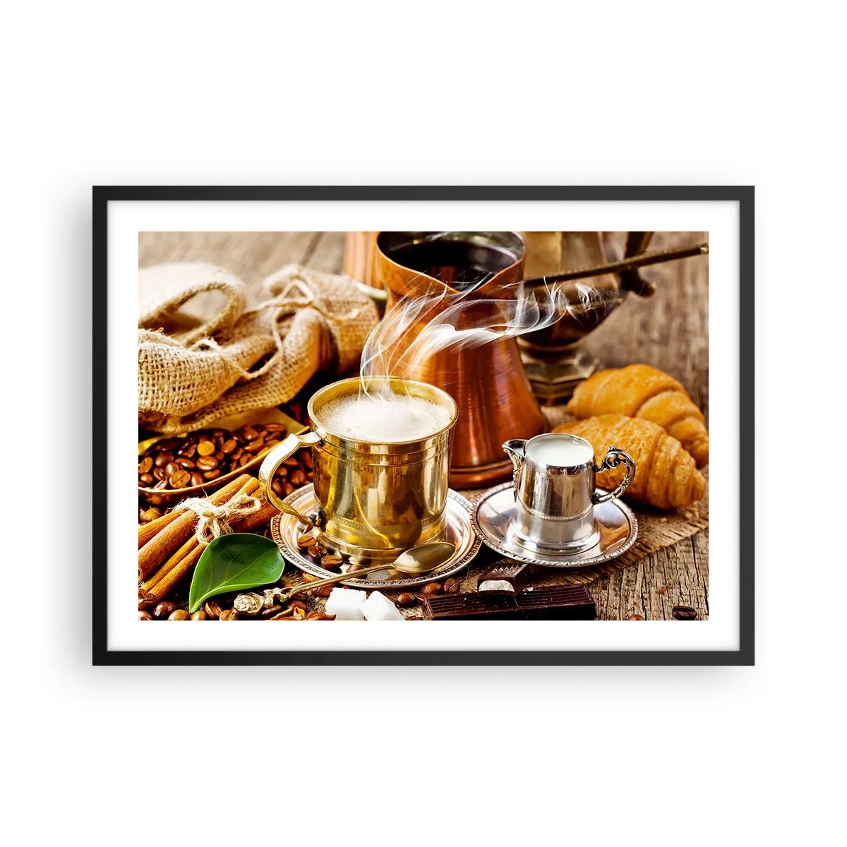 Plakat i sort ramme - Hav en dejlig dag! - 70x50 cm
