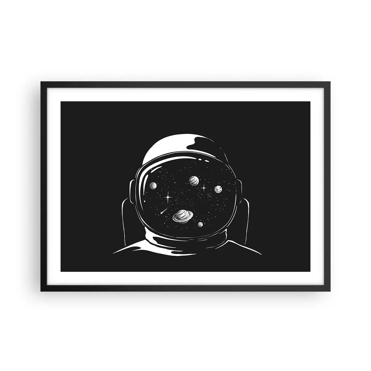 Plakat i sort ramme - Flot udsigt - 70x50 cm