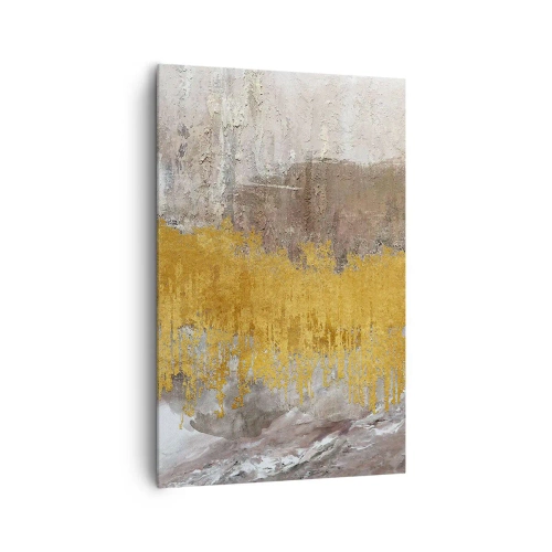 Lærredstryk - Billede på lærred - En gylden eksplosion - 80x120 cm