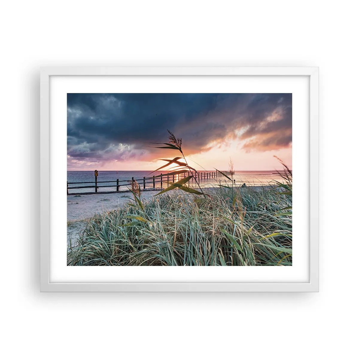 Plakat i hvid ramme - Ikke passerer med vinden - 50x40 cm