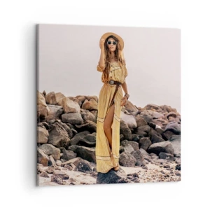 Lærredstryk - Billede på lærred - Magien ved sten - 50x50 cm