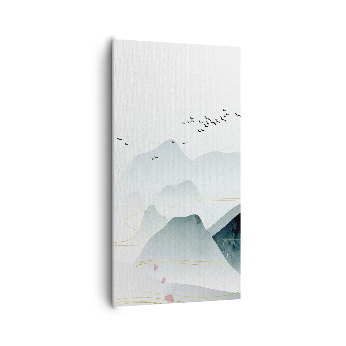 Lærredstryk - Billede på lærred - Over toppene - 65x120 cm