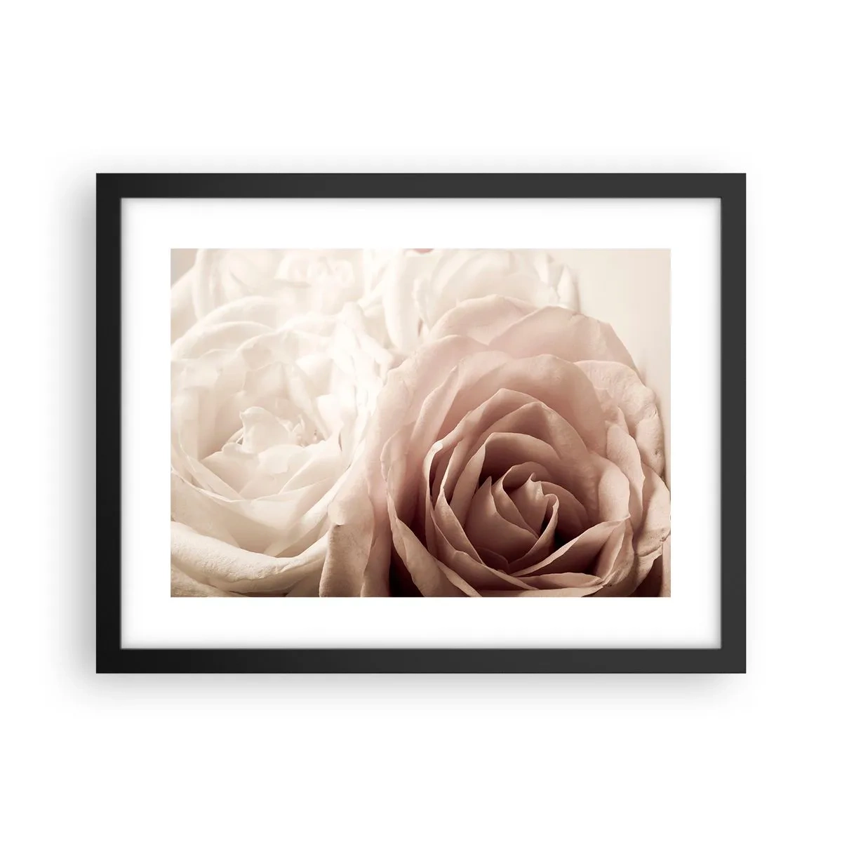 Plakat i sort ramme - I rosens hjerte - 40x30 cm