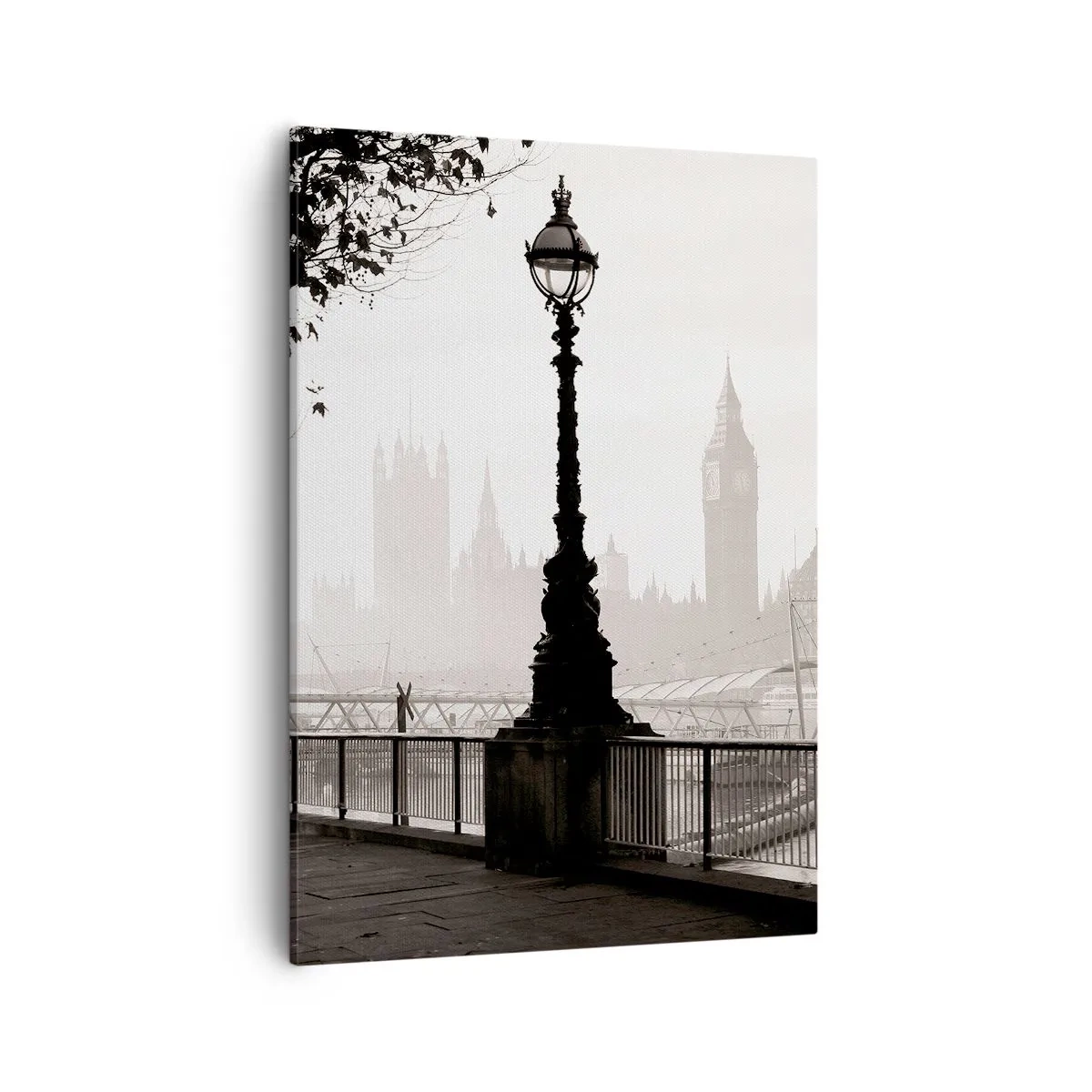 Lærredstryk - Billede på lærred - London morgen - 50x70 cm