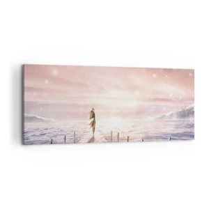 Lærredstryk - Billede på lærred - I lyset af en drøm - 100x40 cm