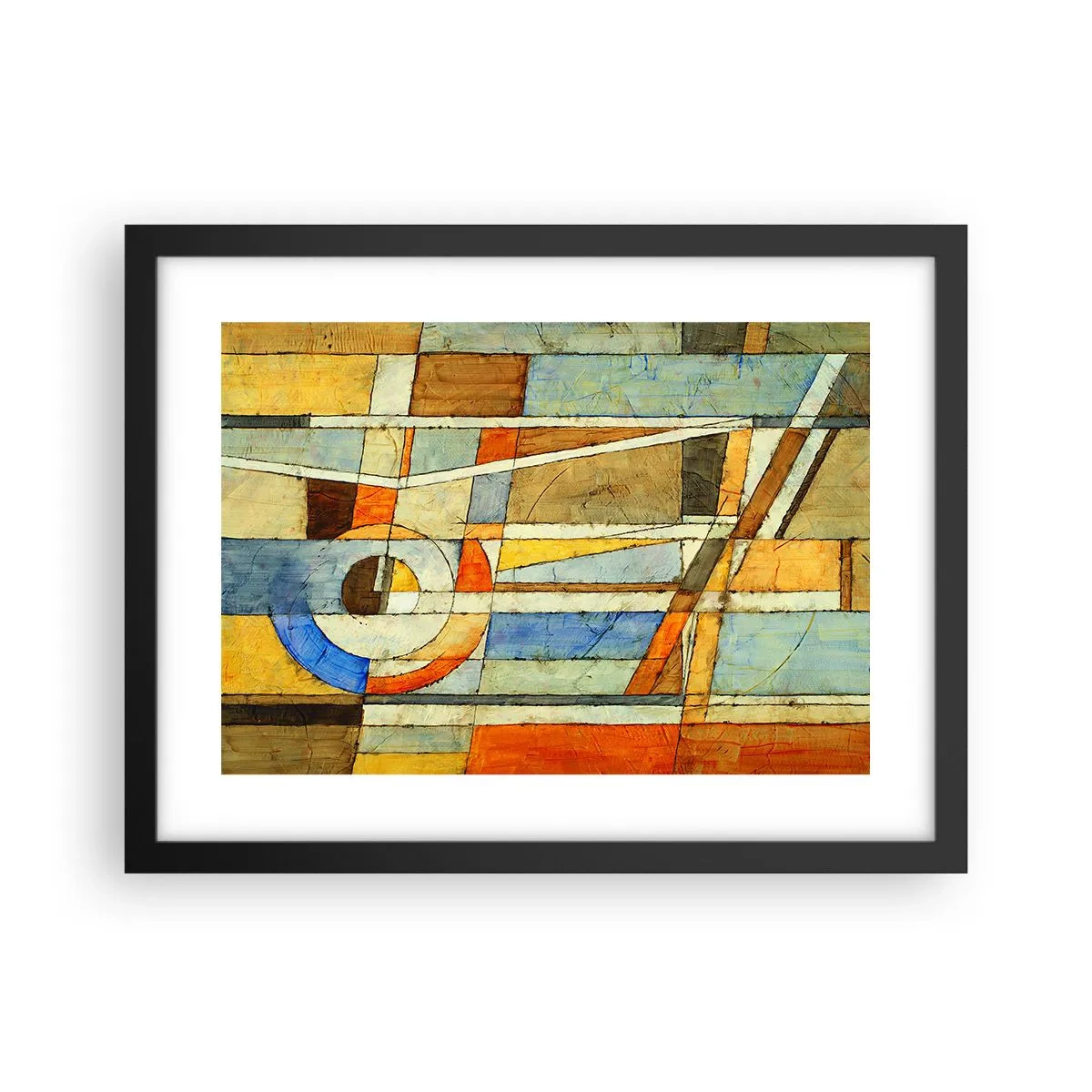 Plakat i sort ramme - Kubisme på en byggeplads - 40x30 cm