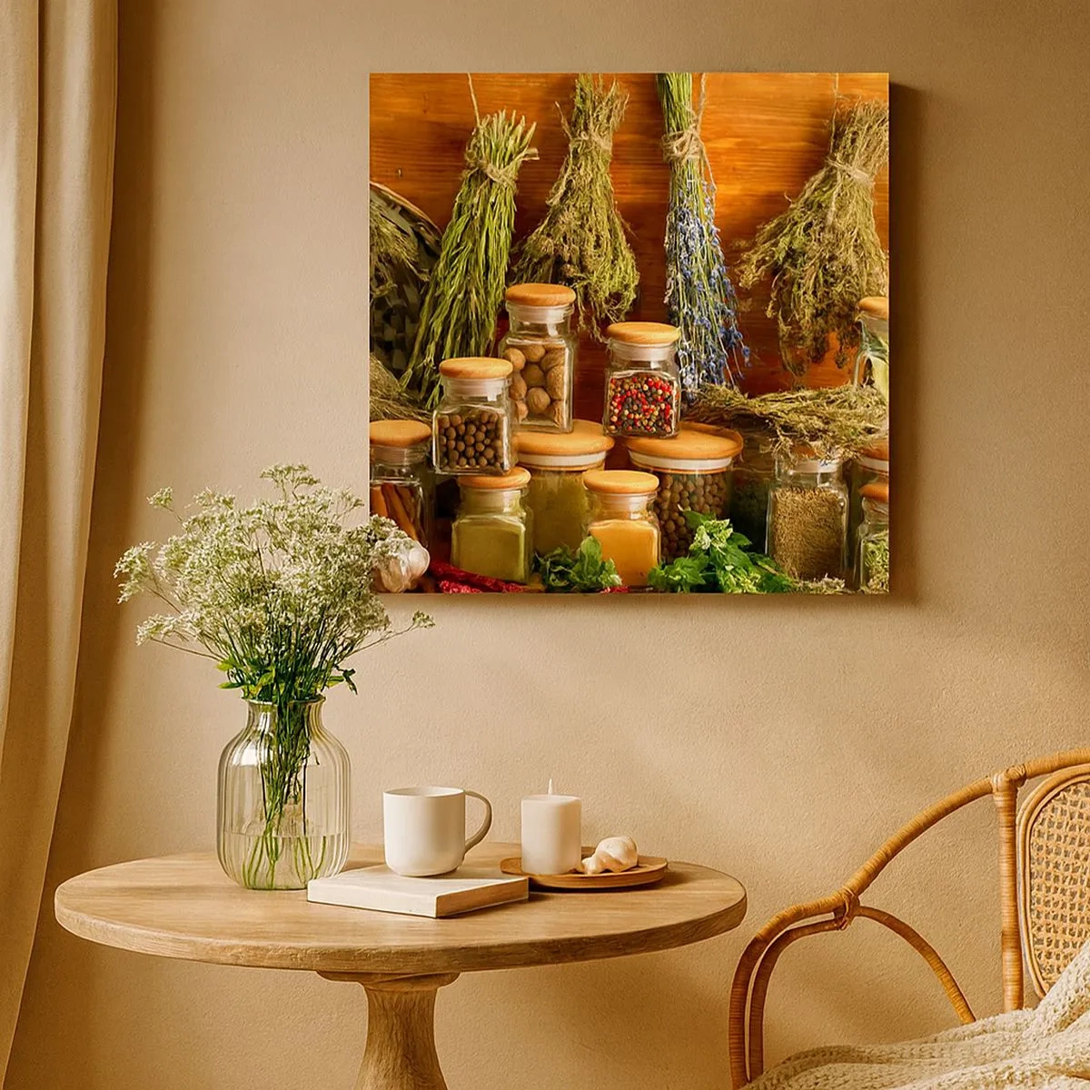 Lærredstryk - Billede på lærred - Køkkenmagi - 30x30 cm
