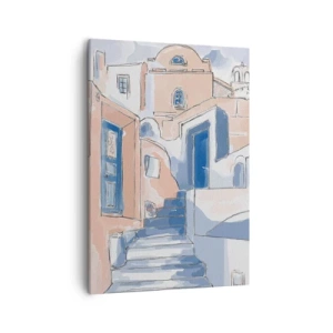 Lærredstryk - Billede på lærred - Eksotisk by - 50x70 cm