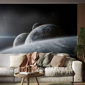 Fototapet Premium Sand - Sfærernes kosmiske musik - Astronomi, Kosmos, Galaxy - 100x70 cm