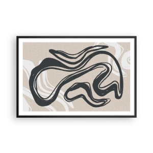Plakat i sort ramme - Multipliceret udtryk - 91x61 cm