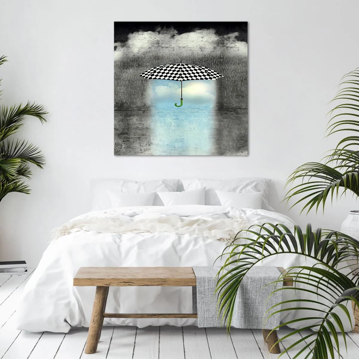 Lærredstryk - Billede på lærred - Og alligevel er det muligt - 70x70 cm