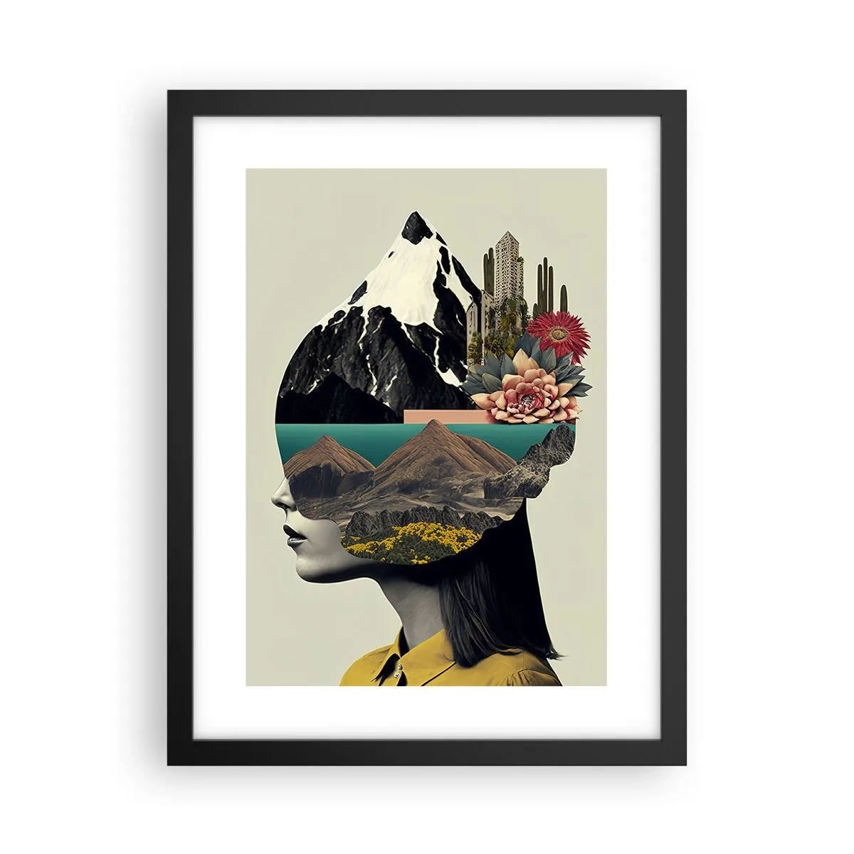 Plakat i sort ramme - Kvinden - altid et mysterium - 30x40 cm