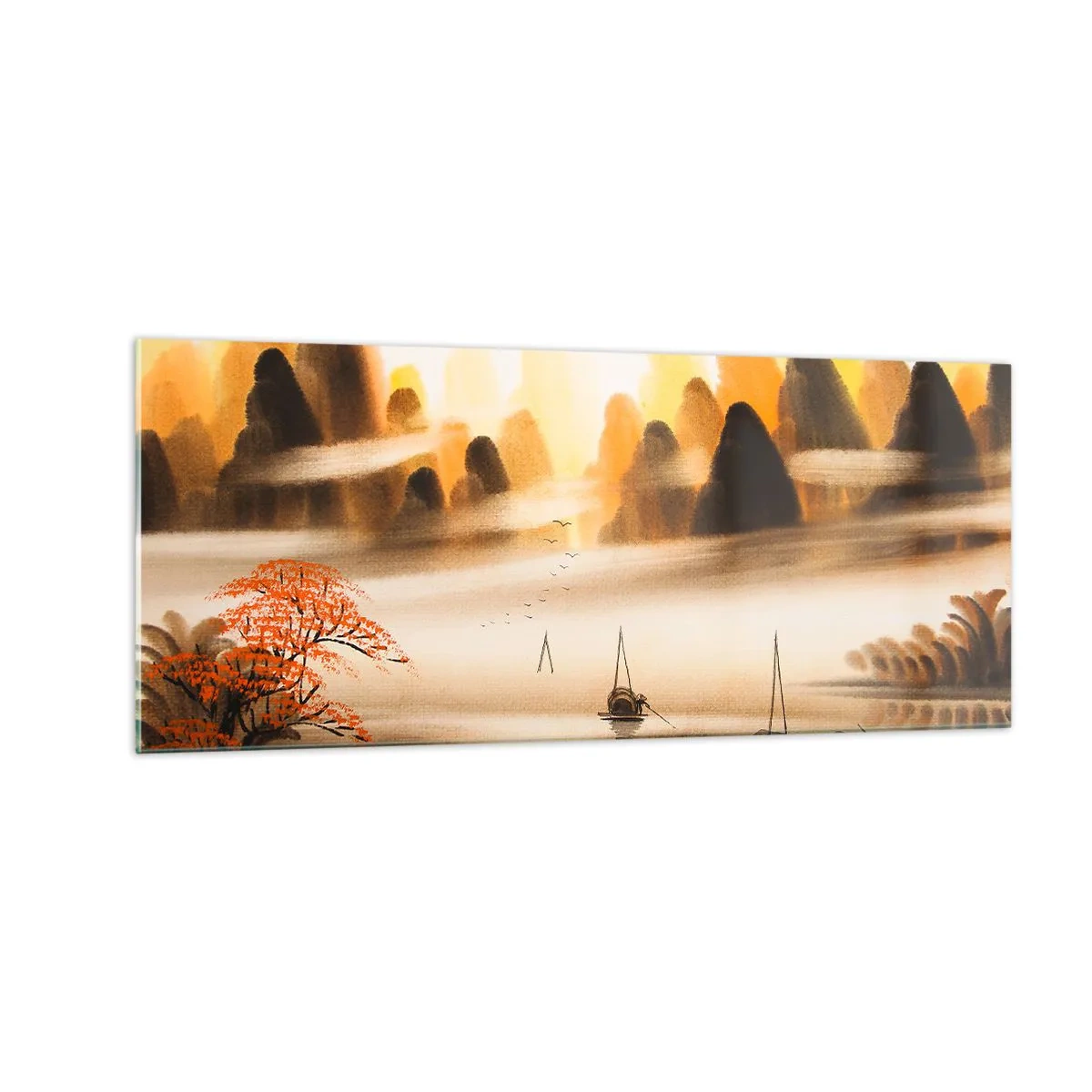 Billede på glas - Længere væk end det fjerne Østen - 100x40 cm