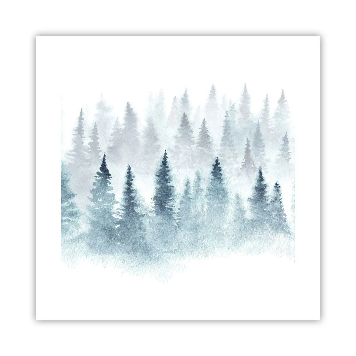 Plakat - Indhyllet i tåge - 40x40 cm