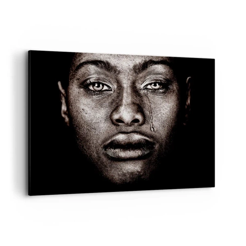 Lærredstryk - Billede på lærred - Én tåre - 100x70 cm