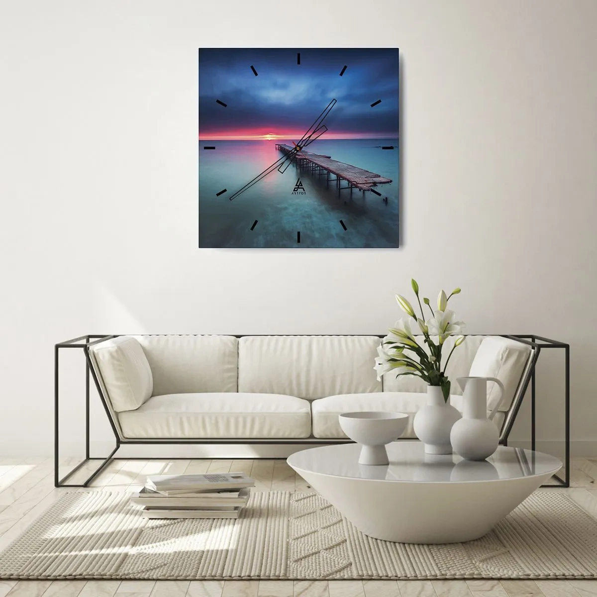 Vægur, Uret - Mellem himmel og jord - 40x40 cm