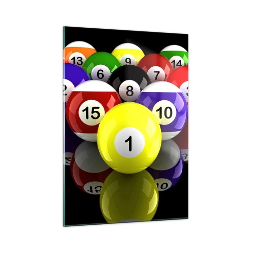 Billede på glas - Forskellige farver af leg - 50x70 cm