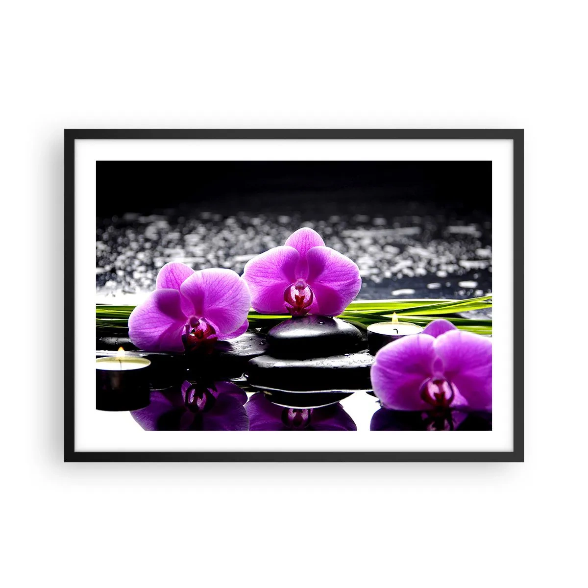 Plakat i sort ramme - Drukne i fred og ro - 70x50 cm