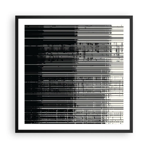 Plakat i sort ramme - Bølger og vibrationer - 60x60 cm