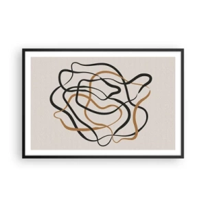 Plakat i sort ramme - Alt er gået galt - 91x61 cm