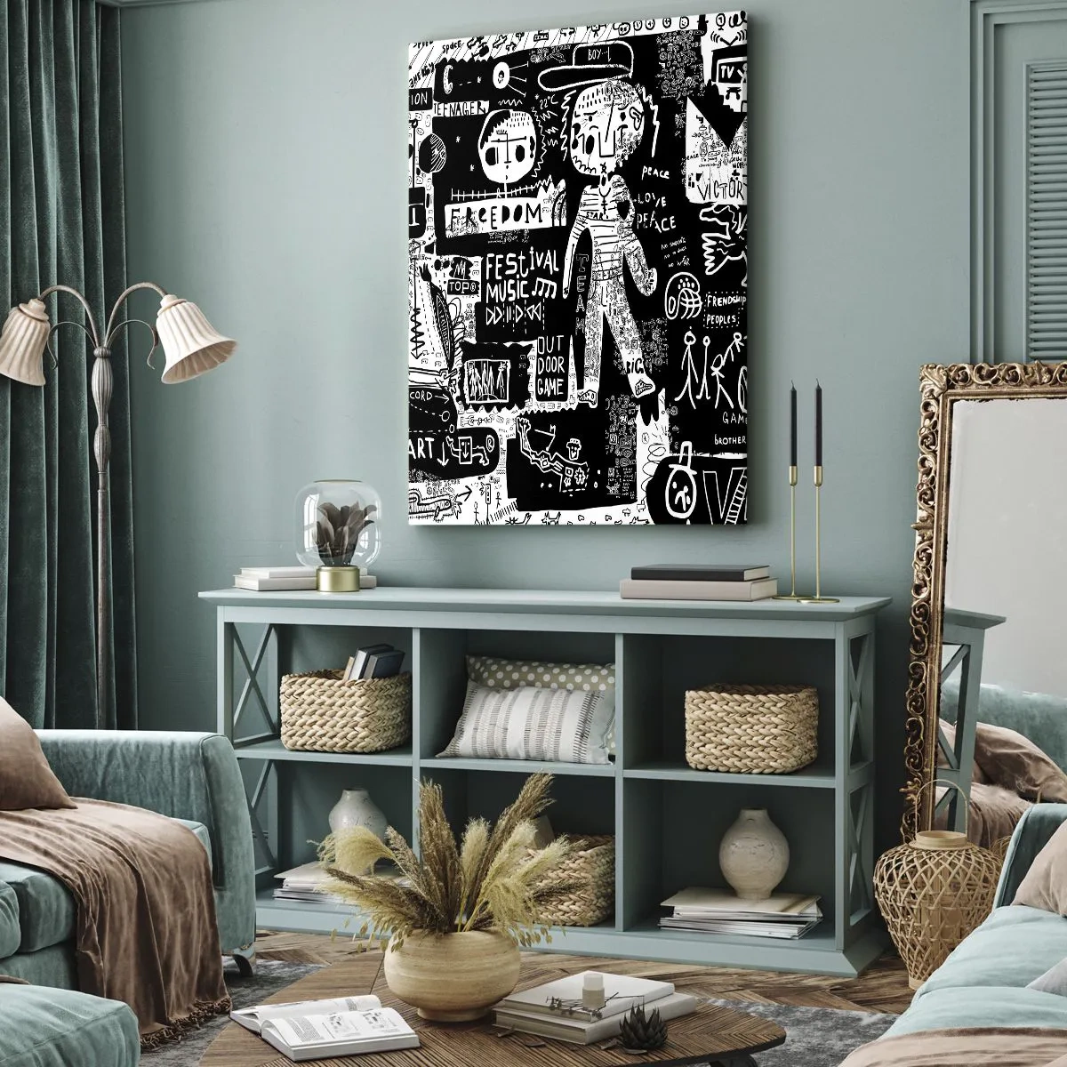 Lærredstryk - Billede på lærred - Den åndelige ungdom med lov og glæde - 50x70 cm