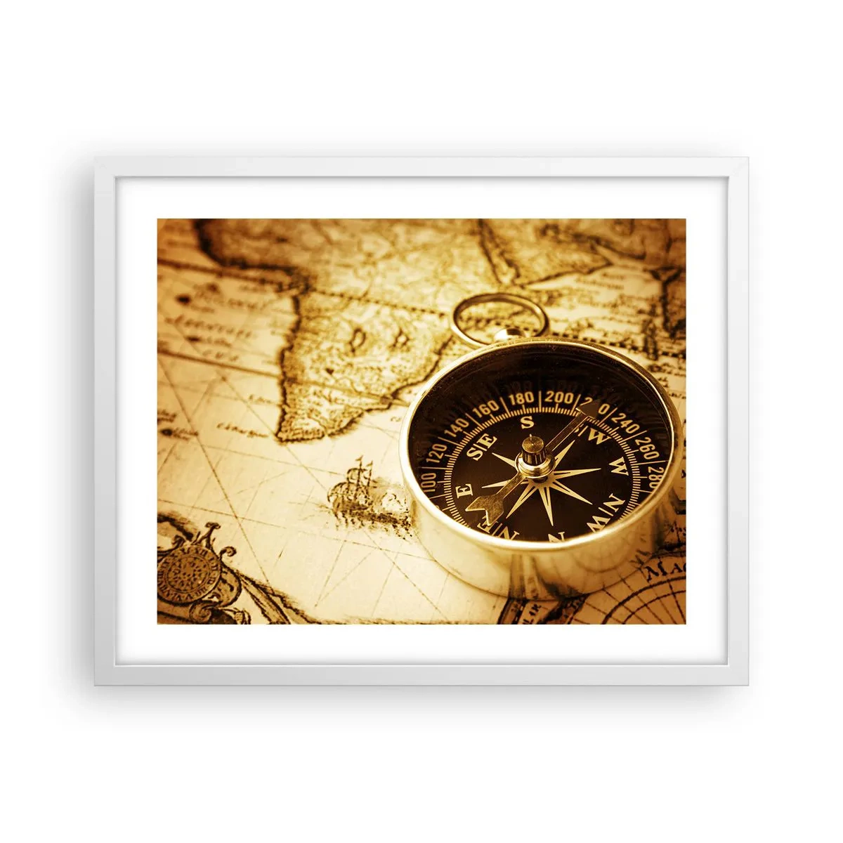 Plakat i hvid ramme - Øst eller vest? - 50x40 cm