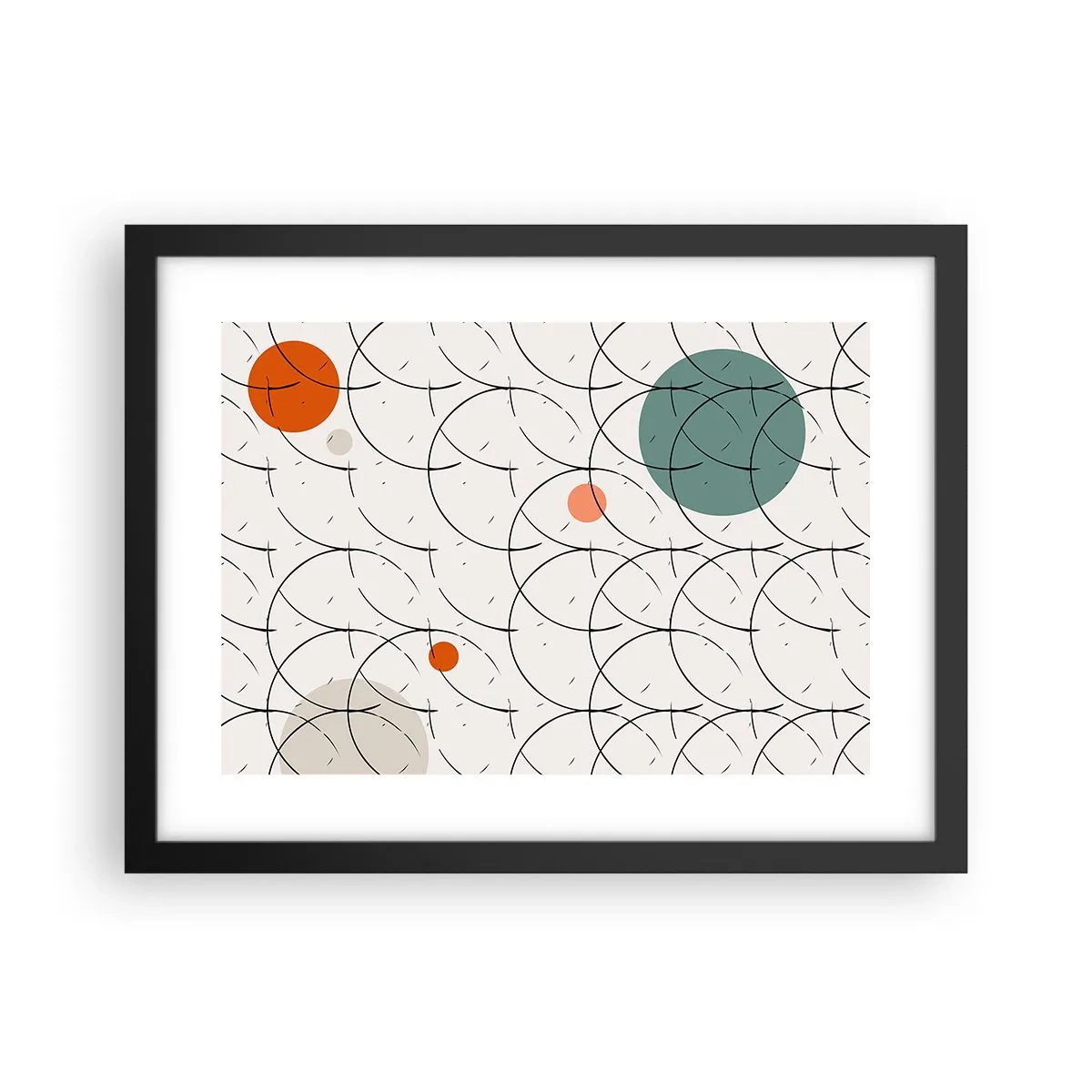 Plakat i sort ramme - I popkunstens ånd - 40x30 cm