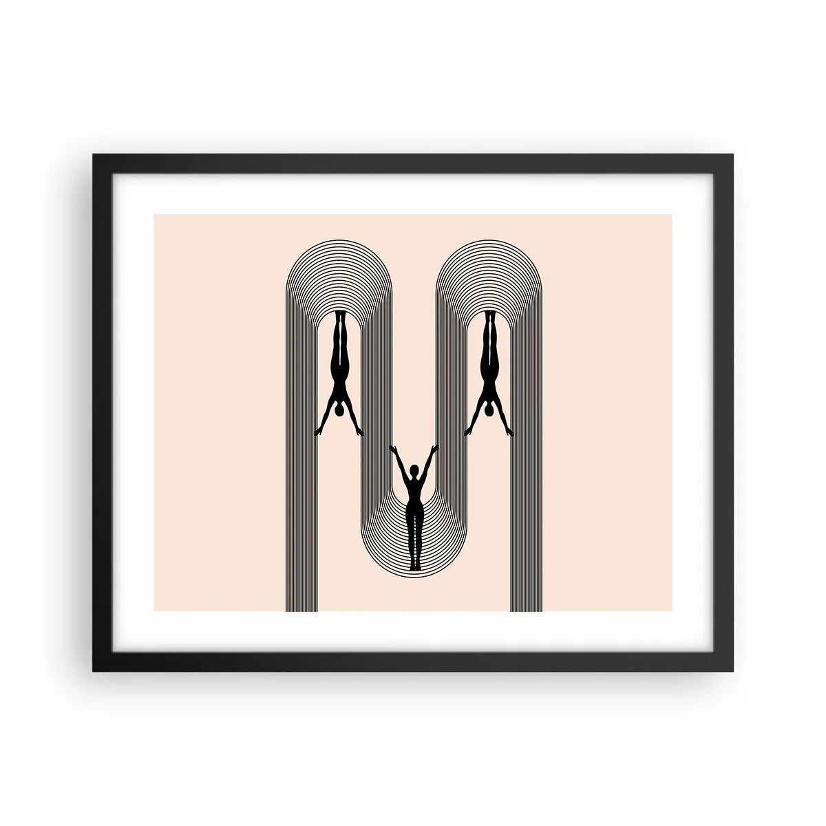 Plakat i sort ramme - På hovedet nedad - 50x40 cm