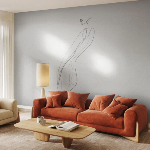 Fototapet Premium Sand - Næppe et løfte - Kvinde, Grafik, Kvindes krop - 400x280 cm
