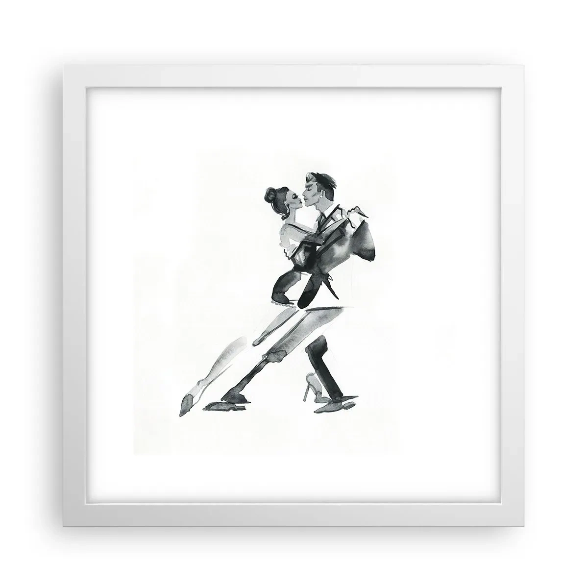 Plakat i hvid ramme - I én rytme - 30x30 cm