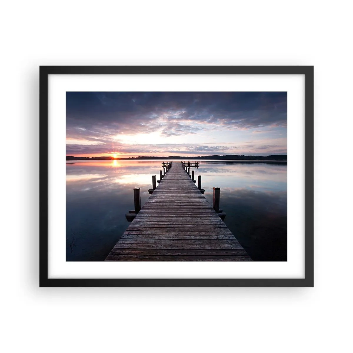 Plakat i sort ramme - Den tavse grænse mellem dag og nat - 50x40 cm