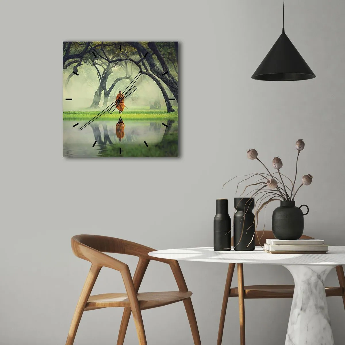 Vægur, Uret - På vej mod oplysning - 40x40 cm