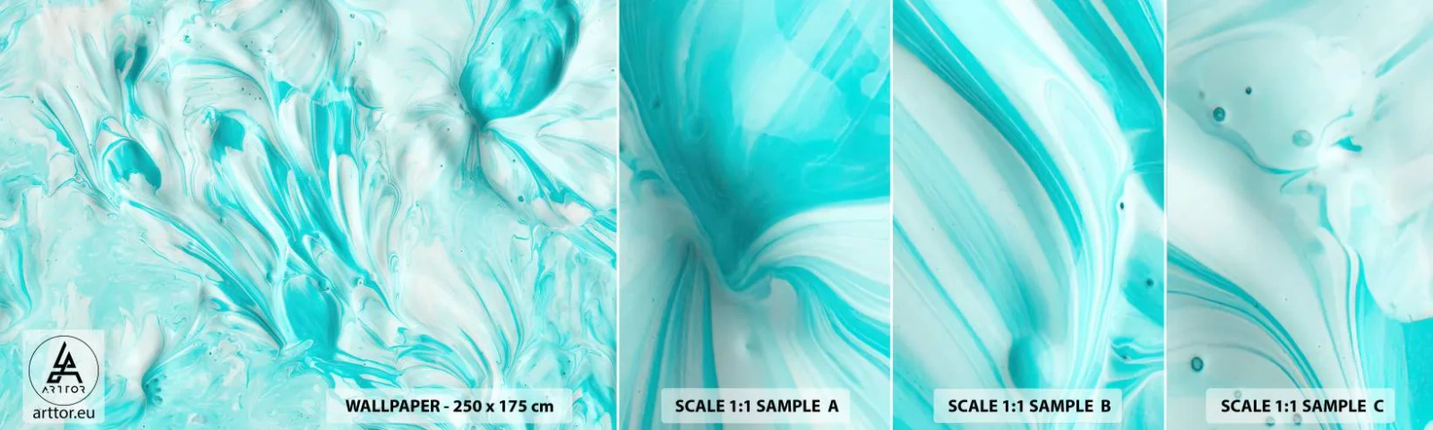 Fototapet Prøve Standard Eco - For altid sammen - Abstraktion, Stykke, Boho - 100x30 cm