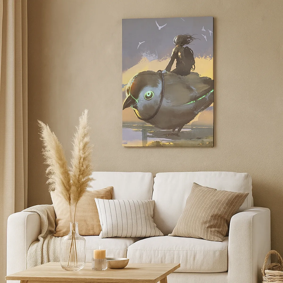 Lærredstryk - Billede på lærred - Et stop på en fantastisk rejse - 50x70 cm