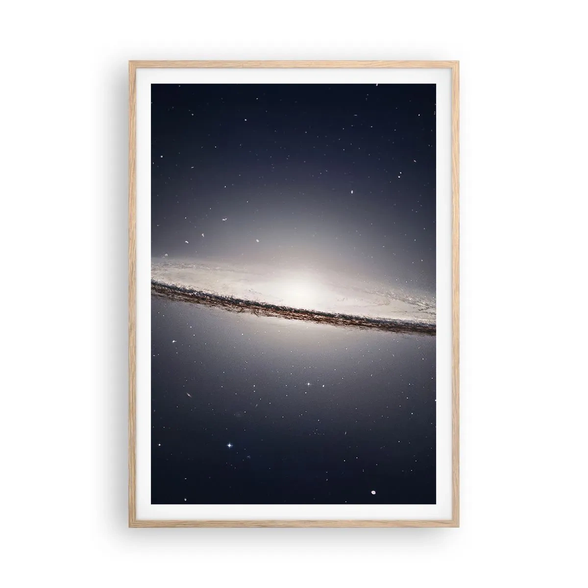 Plakat i ramme af lyst egetræ - Der var engang i en galakse langt, langt borte.... - 70x100 cm