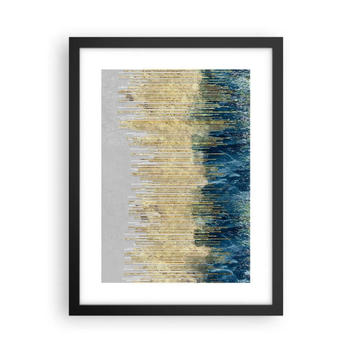 Plakat i sort ramme - Forgyldt grænse - 30x40 cm