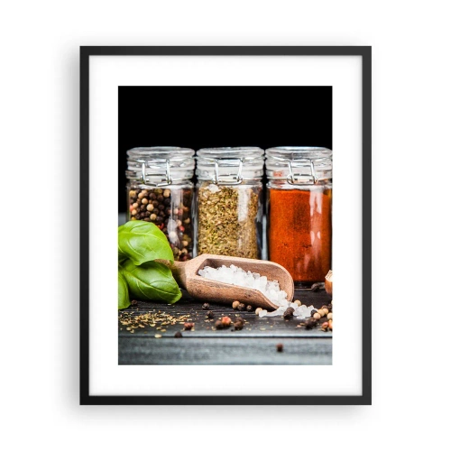 Plakat i sort ramme - For at livet kan smages - 40x50 cm