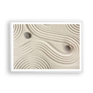 Plakat i hvid ramme - Et strejf af varme - 100x70 cm