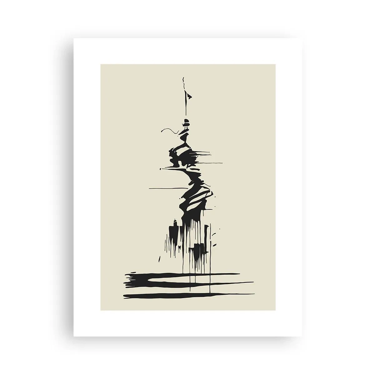 Plakat - Skyndsom abstraktion - 30x40 cm