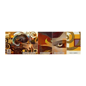 Prøve Fototapet Premium Canvas - Magier - religioner - ritualer - Abstraktion, Vædderen, Grafik - 100x30 cm