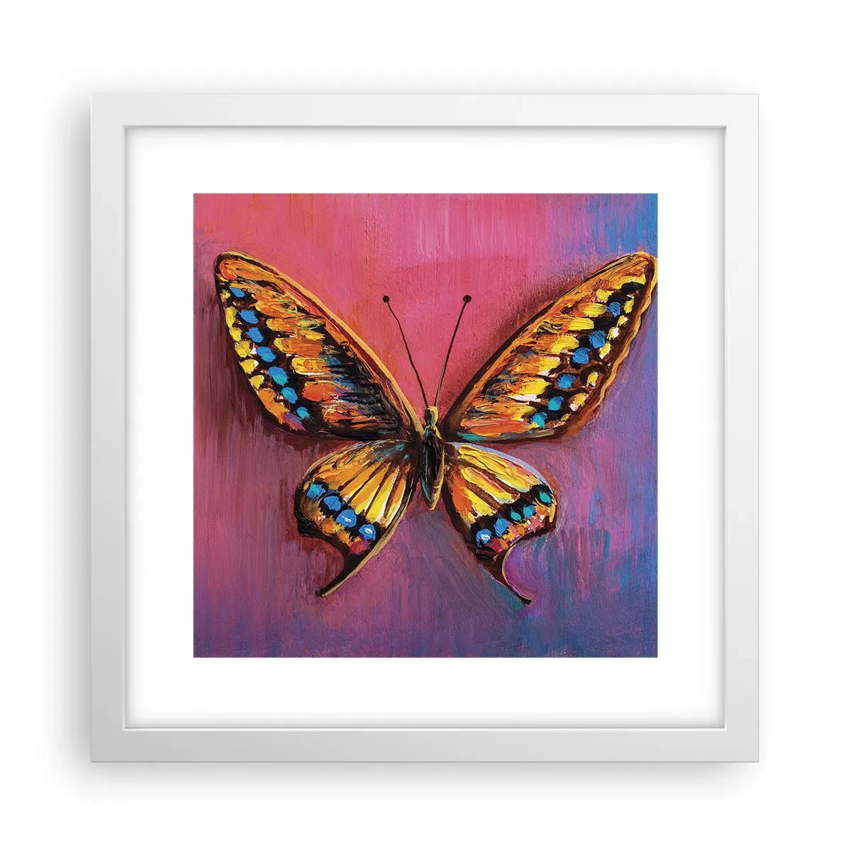 Plakat i hvid ramme - Naturens juvel - 30x30 cm