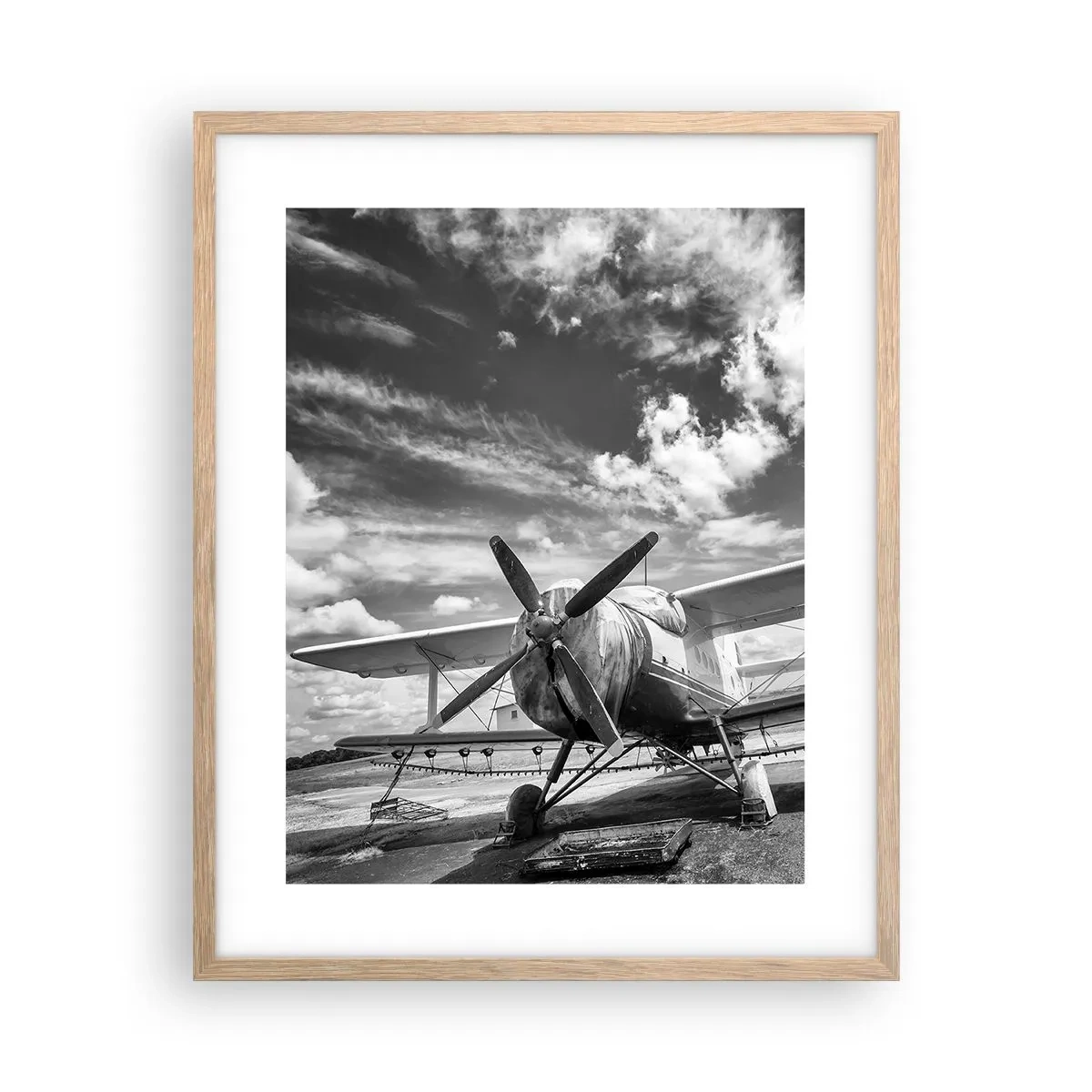 Plakat i ramme af lyst egetræ - Jeg kan ikke vente! - 40x50 cm