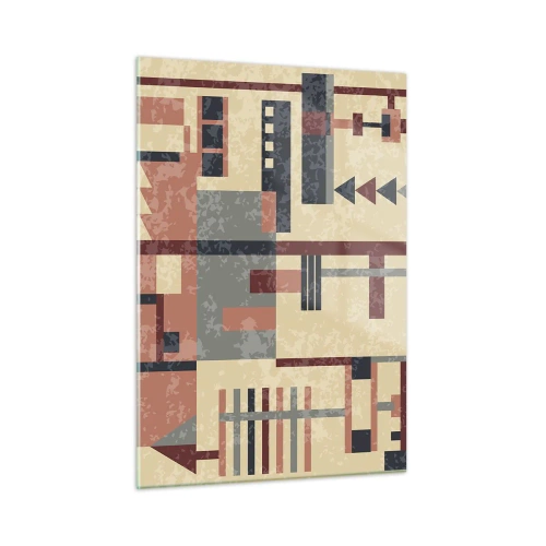 Billede på glas - Kombination af vertikaler og niveauer - 50x70 cm