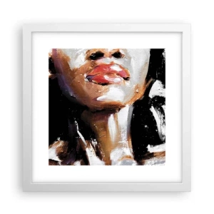 Plakat i hvid ramme - Stolthed uden fordomme - 30x30 cm