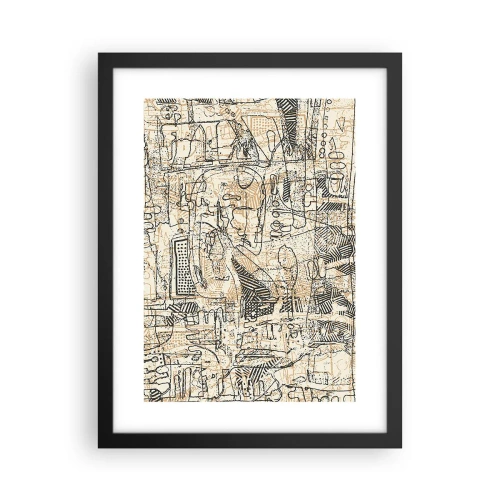 Plakat i sort ramme - Venter på at blive afkodet - 30x40 cm