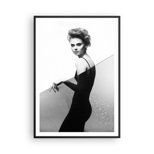 Plakat i sort ramme - Magnetisk blik - 70x100 cm