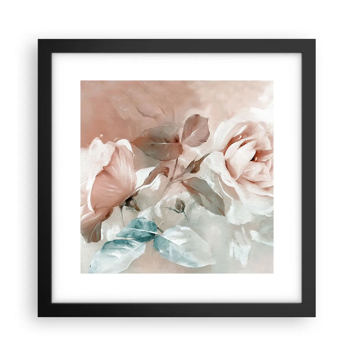 Plakat i sort ramme - Den romantiske ånd - 30x30 cm